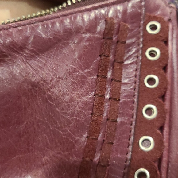 BCBGIRLS Eggplant leather mini purse - Picture 5 of 6